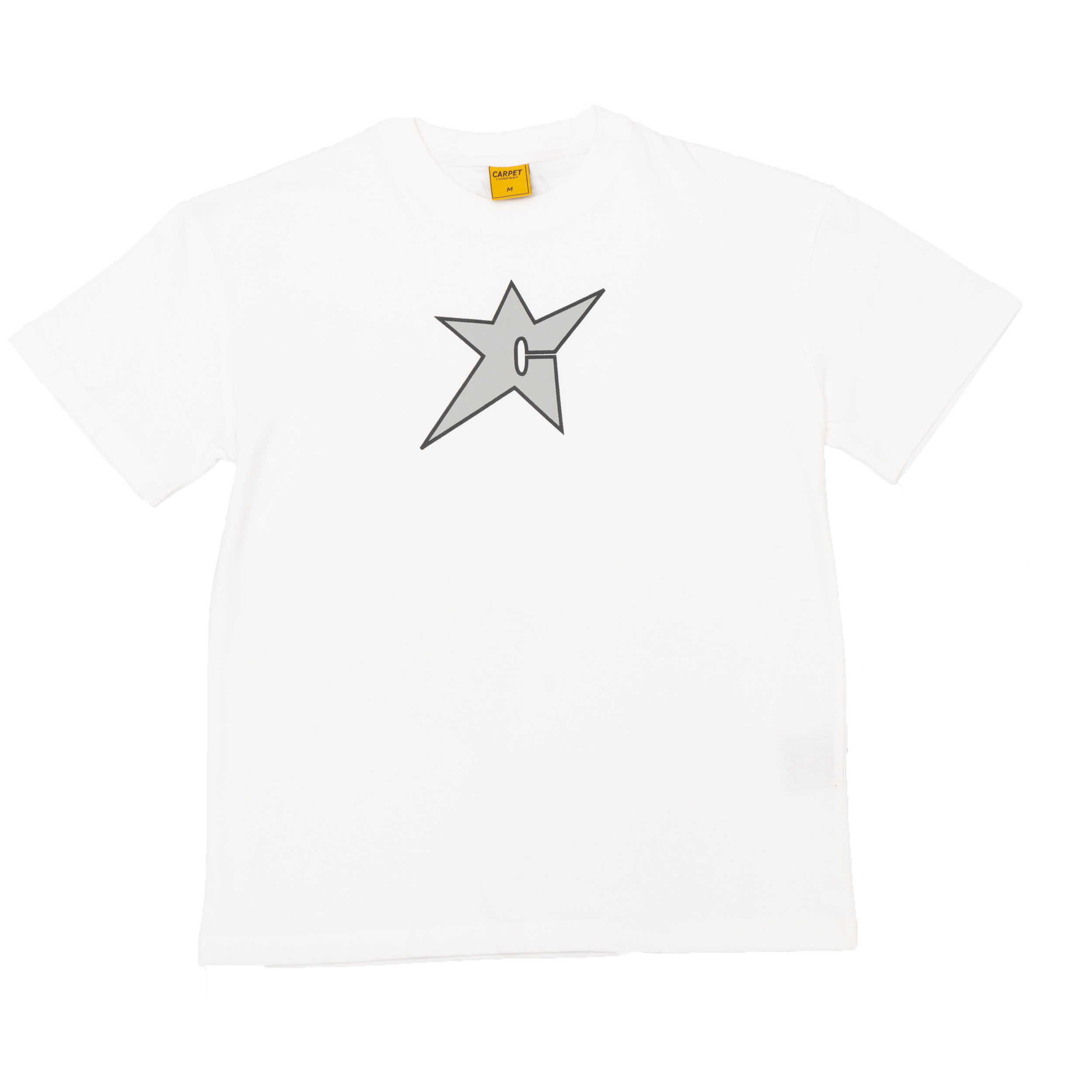 【CARPET COMPANY】Throwing Star Tee White C+Star+Tee+White+w:+Silver+
